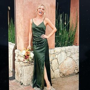 Beautiful long dresses. 3 sizes available here ….8,12,14  Deep Olive green color